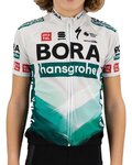 SPORTFUL Cyklistický dres s krátkým rukávem - BORA 2021 KIDS BOH - zelená/šedá