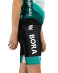 SPORTFUL Cyklistické kalhoty krátké bez laclu - BORA 2021 KIDS BOH - černá/zelená