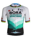 SPORTFUL Cyklistický dres s krátkým rukávem - BORA HANSGROHE 2021 - šedá/zelená