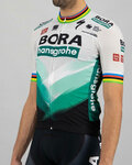 SPORTFUL Cyklistický dres s krátkým rukávem - BORA HANSGROHE 2021 - šedá/zelená