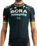 SPORTFUL Cyklistický dres s krátkým rukávem - BORA HANSGROHE 2021  - šedá/zelená