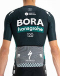 SPORTFUL Cyklistický dres s krátkým rukávem - BORA HANSGROHE 2021 - zelená/černá