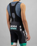 SPORTFUL Cyklistické kalhoty krátké s laclem - BORA HANSGROHE 2021 - zelená/černá
