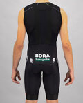 SPORTFUL Cyklistické kalhoty krátké s laclem - BORA HANSGROHE 2021 - černá