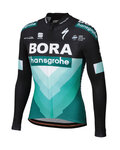 SPORTFUL Cyklistický dres s dlouhým rukávem zimní - BORA 2019 WINTER - černá/zelená