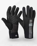 SPORTFUL Cyklistické rukavice dlouhoprsté - NEOPRENE - černá