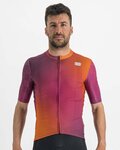 SPORTFUL Cyklistický dres s krátkým rukávem - ROCKET - oranžová/bordó