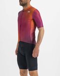SPORTFUL Cyklistický dres s krátkým rukávem - ROCKET - oranžová/bordó