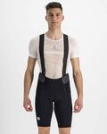 SPORTFUL Cyklistické kalhoty krátké s laclem - TOTAL COMFORT - černá