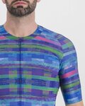 SPORTFUL Cyklistický dres s krátkým rukávem - GLITCH BOMBER - modrá