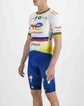 SPORTFUL Cyklistický dres s krátkým rukávem - TOTAL ENERGIES 2022 - bílá/žlutá/modrá/oranžová