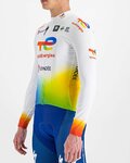 SPORTFUL Cyklistický dres s dlouhým rukávem zimní - TOTAL ENERGIES 2022 - oranžová/bílá/modrá/žlutá