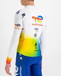 SPORTFUL Cyklistický dres s dlouhým rukávem zimní - TOTAL ENERGIES 2022 - oranžová/bílá/modrá/žlutá
