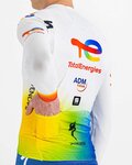 SPORTFUL Cyklistický dres s dlouhým rukávem zimní - TOTAL ENERGIES 2022 - oranžová/bílá/modrá/žlutá