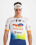 SPORTFUL Cyklistická čelenka - TOTAL ENERGIES 2022 - bílá/modrá/žlutá/oranžová