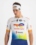 SPORTFUL Cyklistická čelenka - TOTAL ENERGIES 2022 - bílá/modrá/žlutá/oranžová