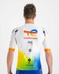 SPORTFUL Cyklistický dres s krátkým rukávem - TOTAL ENERGIES 2022 - bílá/modrá/oranžová/žlutá