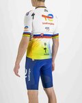 SPORTFUL Cyklistický dres s krátkým rukávem - TOTAL ENERGIES 2022 - žlutá/oranžová/bílá/modrá
