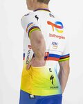 SPORTFUL Cyklistický dres s krátkým rukávem - TOTAL ENERGIES 2022 - žlutá/oranžová/bílá/modrá