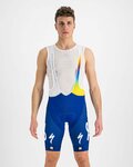 SPORTFUL Cyklistické kalhoty krátké s laclem - TOTAL ENERGIES 2022 - bílá/modrá