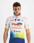 SPORTFUL Cyklistický nákrčník - TOTAL ENERGIES 2022 - oranžová/bílá/modrá/žlutá