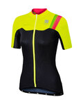 SPORTFUL Cyklistický dres s krátkým rukávem - BODYFIT PRO LADY - černá/žlutá