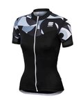 SPORTFUL Cyklistický dres s krátkým rukávem - PRIMAVERA LADY - bílá/černá