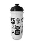 Cyklistická láhev na vodu - HOLOKOLO 550 ml - bílá/černá
