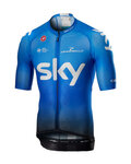 CASTELLI Cyklistický dres s krátkým rukávem - TEAM SKY 2019 - bílá/světle modrá/černá