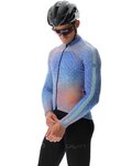 UYN Cyklistický dres s dlouhým rukávem zimní - SPECTRE WINTER - modrá/oranžová/černá