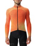 UYN Cyklistický dres s dlouhým rukávem zimní - SPECTRE WINTER - černá/oranžová