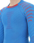 UYN Cyklistické triko s dlouhým rukávem - RESILYON  - modrá/červená