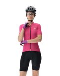 UYN Cyklistický dres s krátkým rukávem - LIGHTSPEED LADY - růžová/černá