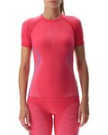 UYN Cyklistické triko s dlouhým rukávem - EVOLUTYON UW LADY - tyrkysová/růžová