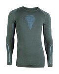 UYN Cyklistické triko s dlouhým rukávem - VISYON - modrá/zelená