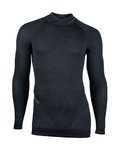 UYN Cyklistické triko s dlouhým rukávem - FUSYON MERINO - šedá/černá