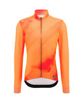 SANTINI Cyklistický dres s dlouhým rukávem zimní - PURE DYE - oranžová