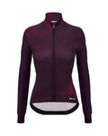 SANTINI Cyklistický dres s dlouhým rukávem zimní - PURE DYE - bordó