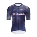 HOLOKOLO Cyklistický dres s krátkým rukávem - TEAM SPIRIT - antracitová/fialová