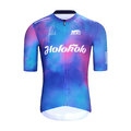 HOLOKOLO Cyklistický dres s krátkým rukávem - TEAM SPIRIT - modrá/vícebarevná