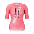 SCOTT Cyklistický dres s krátkým rukávem - RC PRO W - růžová/bílá