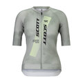 SCOTT Cyklistický dres s krátkým rukávem - RC PRO W - šedá/žlutá
