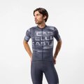 CASTELLI Cyklistický dres s krátkým rukávem - STRATUS LOGO - modrá