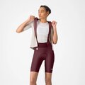 CASTELLI Cyklistické kalhoty krátké s laclem - ESPRESSO 2 W DT - bordó