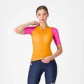 CASTELLI Cyklistický dres s krátkým rukávem - CORRETTO W - oranžová/růžová