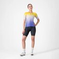 CASTELLI Cyklistický dres s krátkým rukávem - UPF W - žlutá/fialová