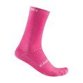 CASTELLI Cyklistické ponožky klasické - GIRO LOGO 18 - růžová