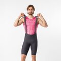CASTELLI Cyklistické kalhoty krátké s laclem - GIRO TROFEO 2 - šedá