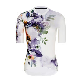 RIVANELLE Cyklistický krátký dres a krátké kalhoty - FLOWERY LADY - béžová/bílá/vícebarevná