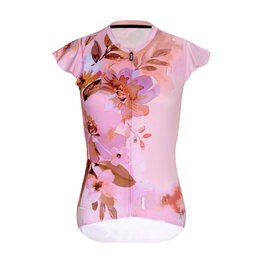 RIVANELLE Cyklistický krátký dres a krátké kalhoty - MISS FLOWERY - bílá/růžová